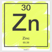 Periodischer Tafelaufkleber - Zink Aufkleber (Blatt)