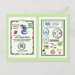 Periodischer Tafeldrache - Antimonenkarte Postkarte