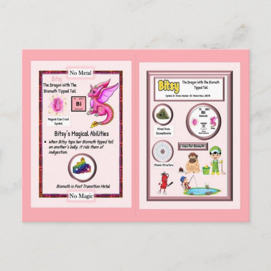 Periodischer Tafeldrache - Bismutkarte Postkarte (Vorderseite)