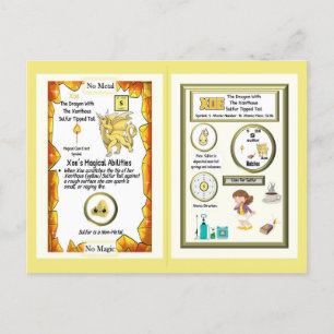 Periodischer Tafeldrache - Schwefel Postkarte