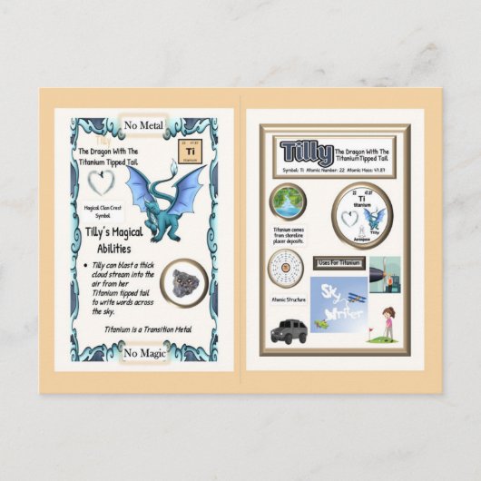 Periodischer Tafeldrache - Titanium Postkarte (Vorderseite)