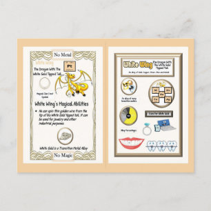 Periodischer Tafeldrache - Weißes Gold Postkarte