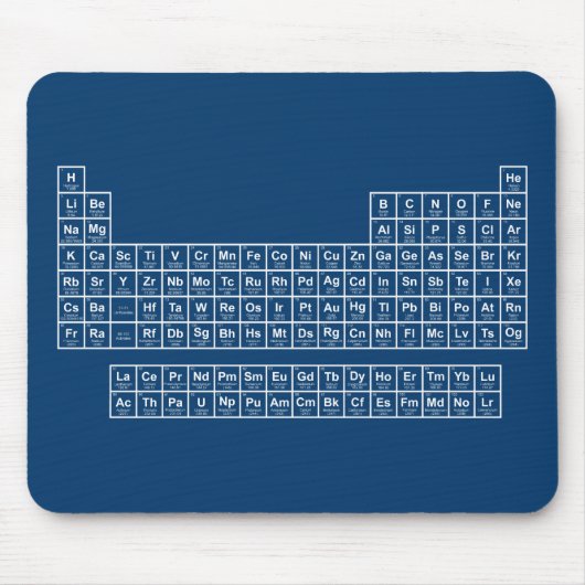 Periodischer Tisch Blue Mouse Pad Mousepad (Vorne)