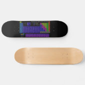 Periodischer Tisch der Elemente farbenfrohe schwar Skateboard (Horizontal)
