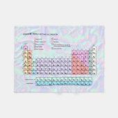 Periodischer Tisch der Elemente, pastellfarben iri Fleecedecke (Vorderseite (Horizontal))
