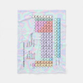 Periodischer Tisch der Elemente, pastellfarben iri Fleecedecke (Vorderseite)