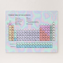 Periodischer Tisch der Elemente, pastellfarben iri Puzzle