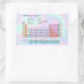 Periodischer Tisch der Elemente, pastellfarben iri Rechteckiger Aufkleber (Tasche)