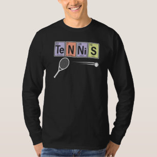 Periodischer Tisch für Elemente Tennis Player Spor T-Shirt
