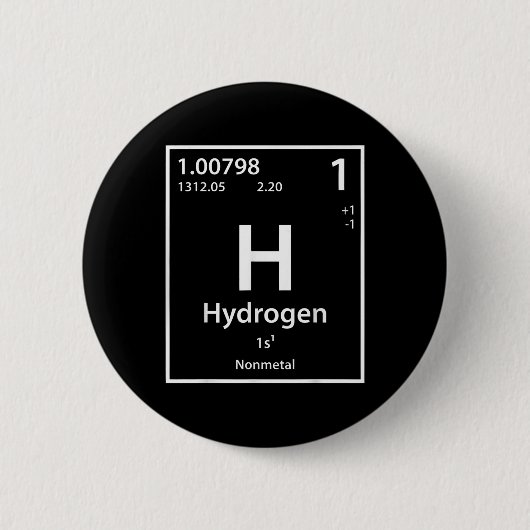 Periodischer Tisch für Funny Hydrogen Button (Vorderseite)