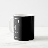 Periodischer Tisch für Funny Hydrogen Kaffeetasse (Vorderseite Links)