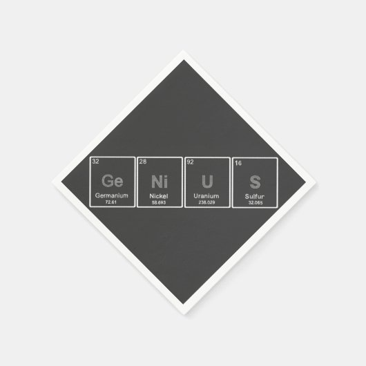 Periodischer Tisch GeNiUS Cocktail Serviette (Ecke)