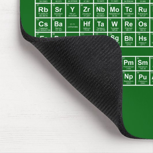 Periodischer Tisch grüne Maus Pad Mousepad (Ecke)