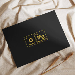 Periodischer Tischstil OMg Folien Feiertagspostkarte