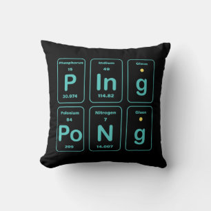Periodischer Tischtennisspielspong Spaß Kissen