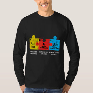 Periodischer Tischtennisstil für Autismus-Elemente T-Shirt