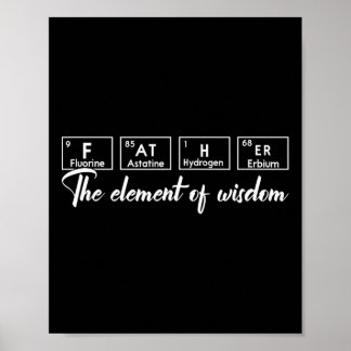 Periodischer Vater für den Pater Funny Chemistry Poster