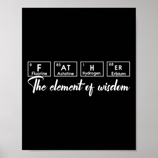 Periodischer Vater für den Pater Funny Chemistry Poster (Vorne)