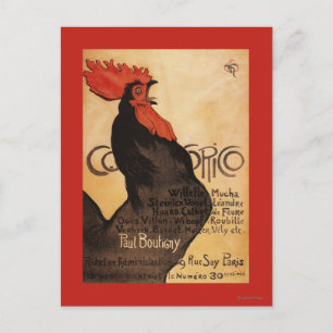 Periodisches Cocorico-Hahn-Werbeplakat Postkarte