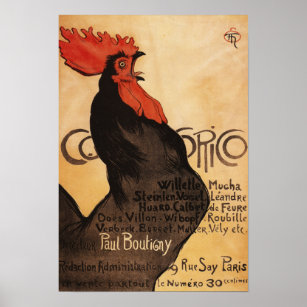 Periodisches Cocorico Rooster Promotionposter Poster