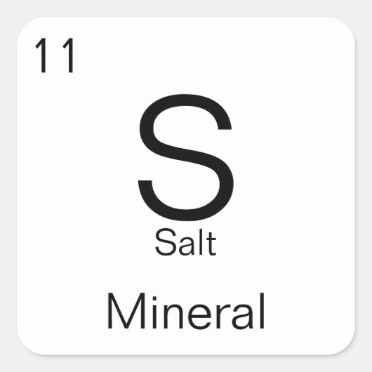 Periodisches Etikett für Kräuterpflanzen und Gewür Quadratischer Aufkleber (Vorderseite)