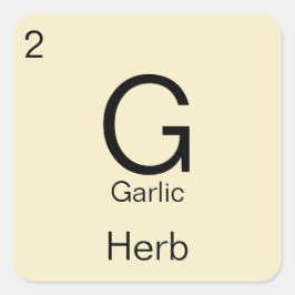 Periodisches Etikett für Kräuterpflanzen und Gewür Quadratischer Aufkleber