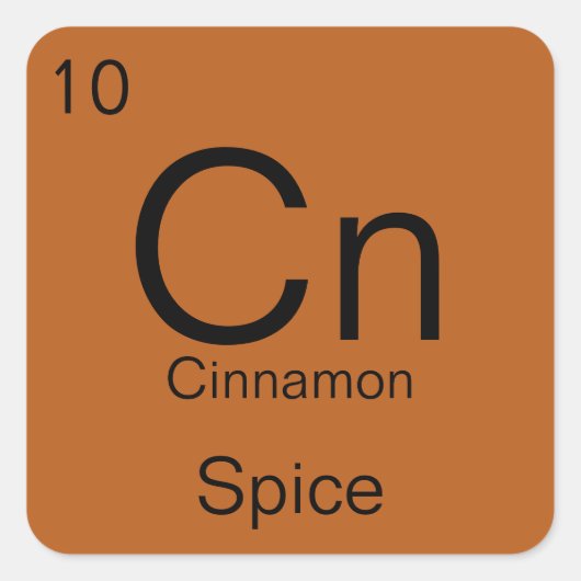 Periodisches Etikett für Kräuterpflanzen und Gewür Quadratischer Aufkleber (Vorderseite)