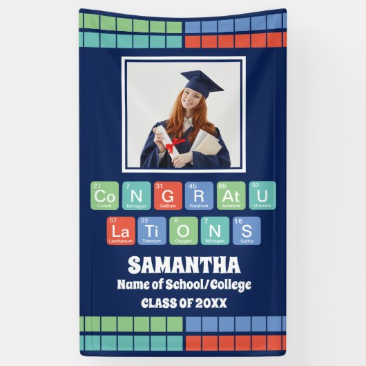 Periodisches Foto für Tabellenelemente 2025 Abschl Banner (Vertikal)