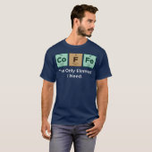 Periodisches Kaffeefarbspiel T-Shirt (Vorne ganz)