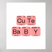 Periodisches niedliches Baby-Tabellenelement Poster (Vorne)
