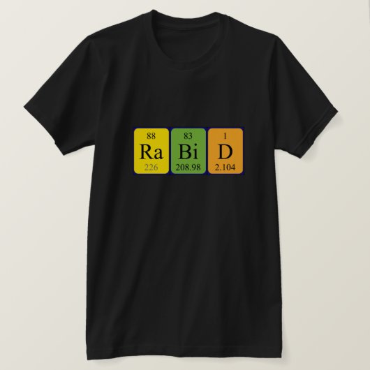 Periodisches Shirt eines Rabitierten Worts (Design vorne)