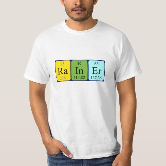 Periodisches Shirt für den Namen der Tabelle (Vorderseite)