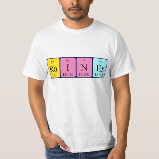 Periodisches Shirt für den Namen der Tabelle (Vorderseite)