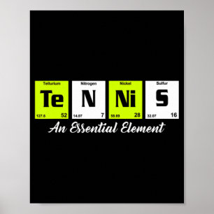Periodisches Tischtennis-Geschenk für Männer Poster