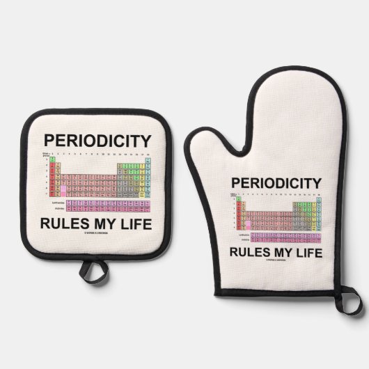Periodizität regelt meine lebenslangen regelmäßige ofenhandschuh & Topflappen-Set (Vorderseite)