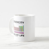 Periodizität regiert mein Leben (Periodischer Spaß Kaffeetasse (Vorderseite Links)
