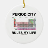 Periodizitäts-Regeln mein Leben (Periodensystem) Keramikornament (Vorne)