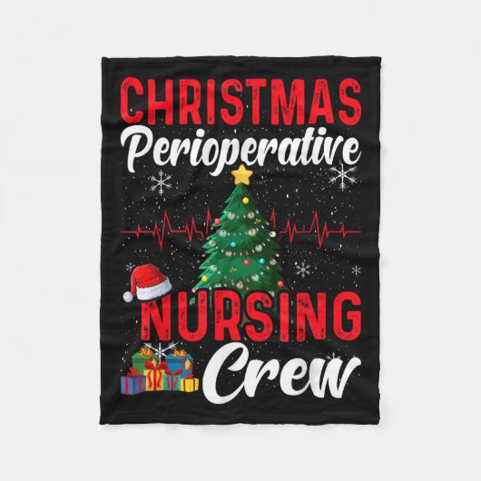 Perioperative Nurse Pre Op Nursing Christmas Crew Fleecedecke (Vorderseite)