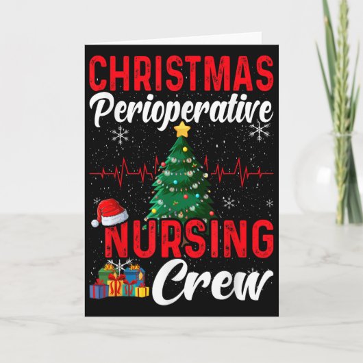 Perioperative Nurse Pre Op Nursing Christmas Crew Karte (Vorderseite)