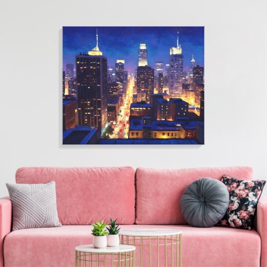 Peripheral Metropolis View Leinwanddruck (Insitu (Wohnzimmer))