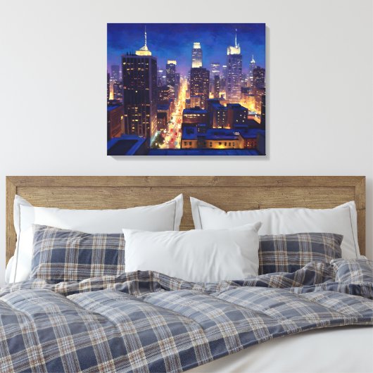Peripheral Metropolis View Leinwanddruck (Insitu (Schlafzimmer))