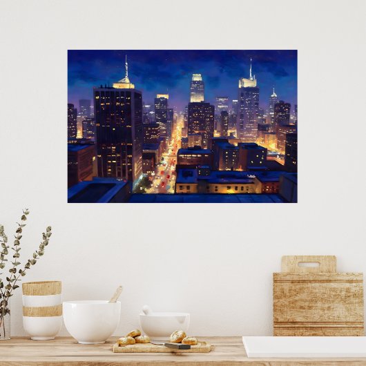 Peripheral Metropolis View Poster (Küche)