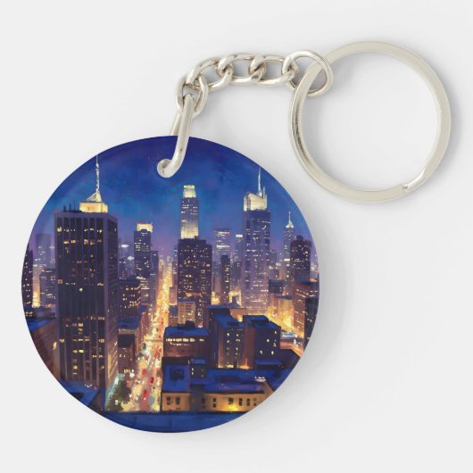 Peripheral Metropolis View Schlüsselanhänger (Rückseite)
