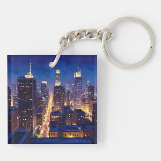Peripheral Metropolis View Schlüsselanhänger (Rückseite)