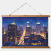 Peripheral Metropolis View Wandteppich Mit Holzrahmen (Vorne)