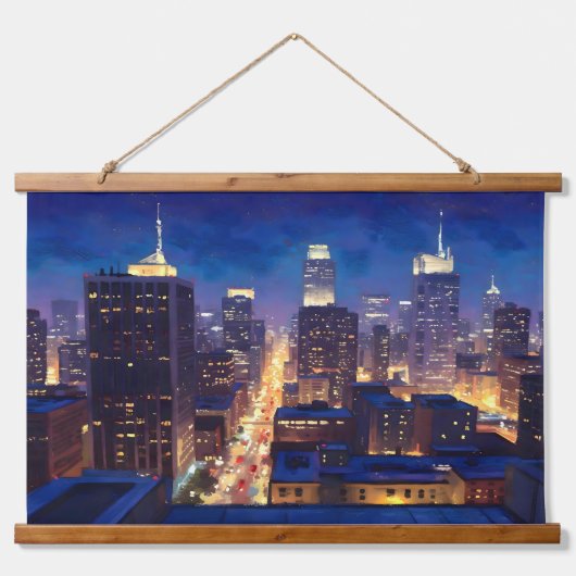 Peripheral Metropolis View Wandteppich Mit Holzrahmen (Vorne)