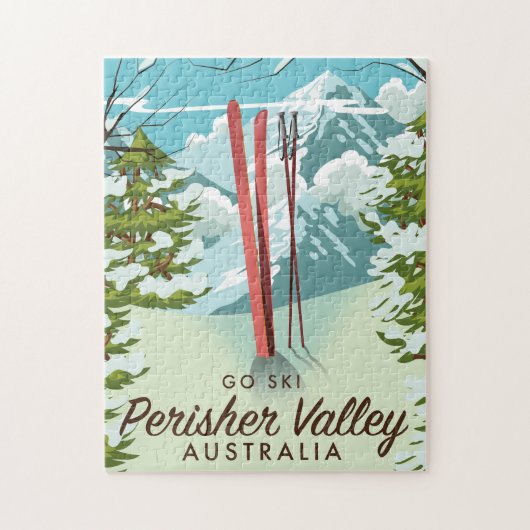 Perisher Valley Australia Ski. Puzzle (Vertikal)