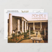 Peristyle of the House of Vettii, Pompeji Postkarte (Vorne/Hinten)
