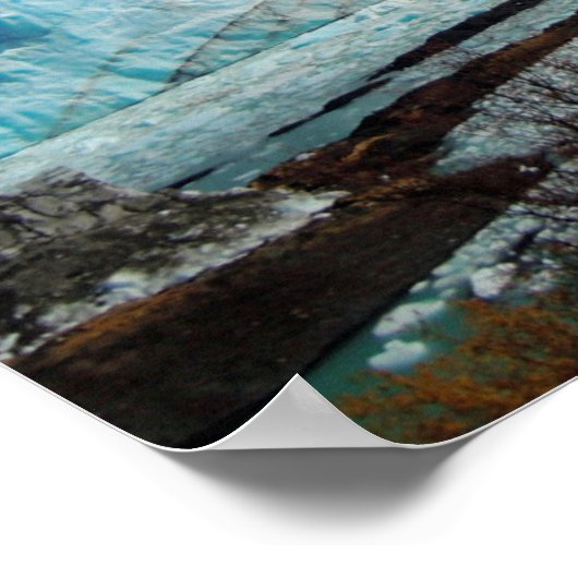 Perito Moreno Glacier Front in den Anden Poster (Ecke)