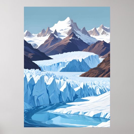 Perito-Moreno-Gletscher Poster (Vorne)